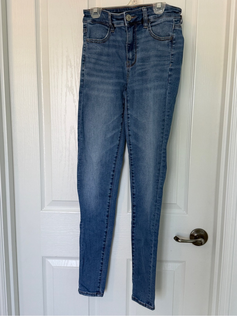 Classic High-Rise Women's Skinny Jeans - Blue American eagle next level stretch